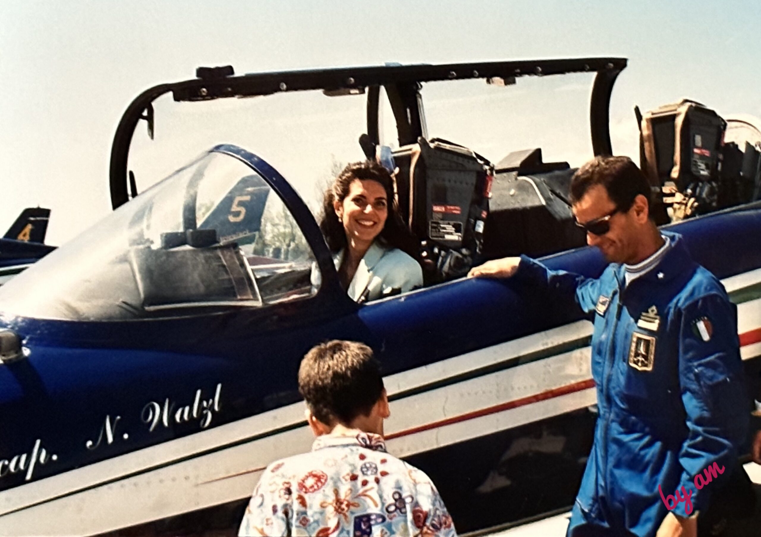 angelamariamarchetti a Rivolto per conoscere le Frecce Tricolori e Pier Luigi Fiore leader della squadra acrobatica