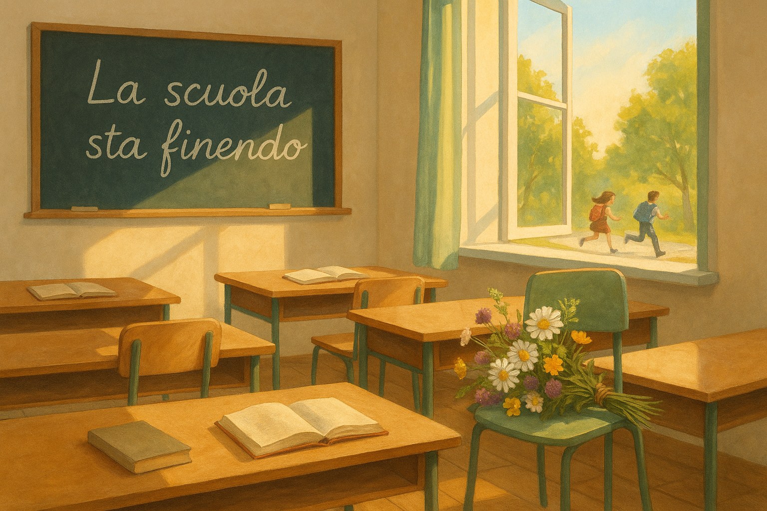 la scuola sta finendo e un anno se ne va