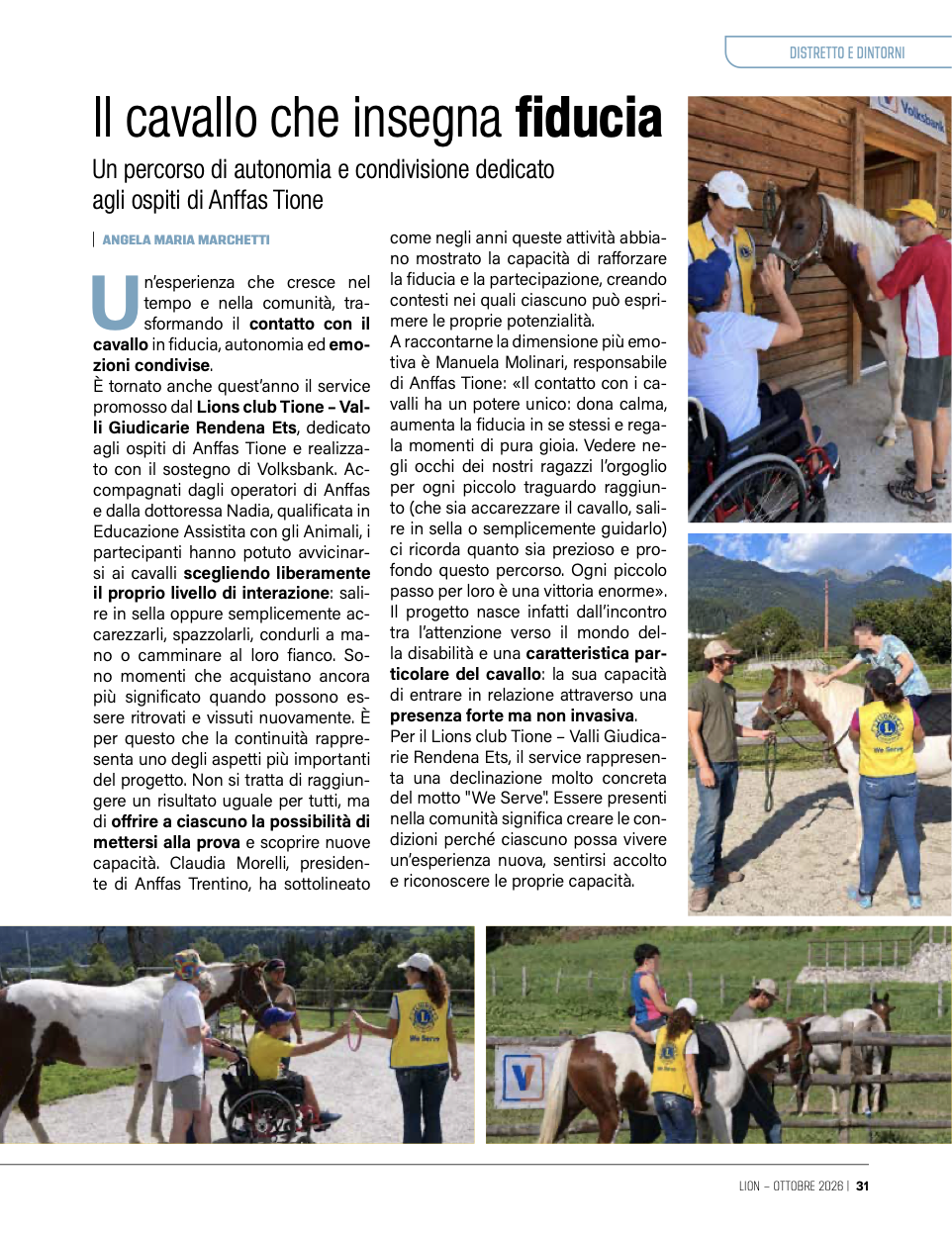 il cavallo che insegna fiducia
